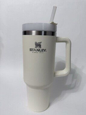 Stanley PMI Quencher H2.0 FlowState 40oz Stainless Steel Tumbler - Cream w/straw